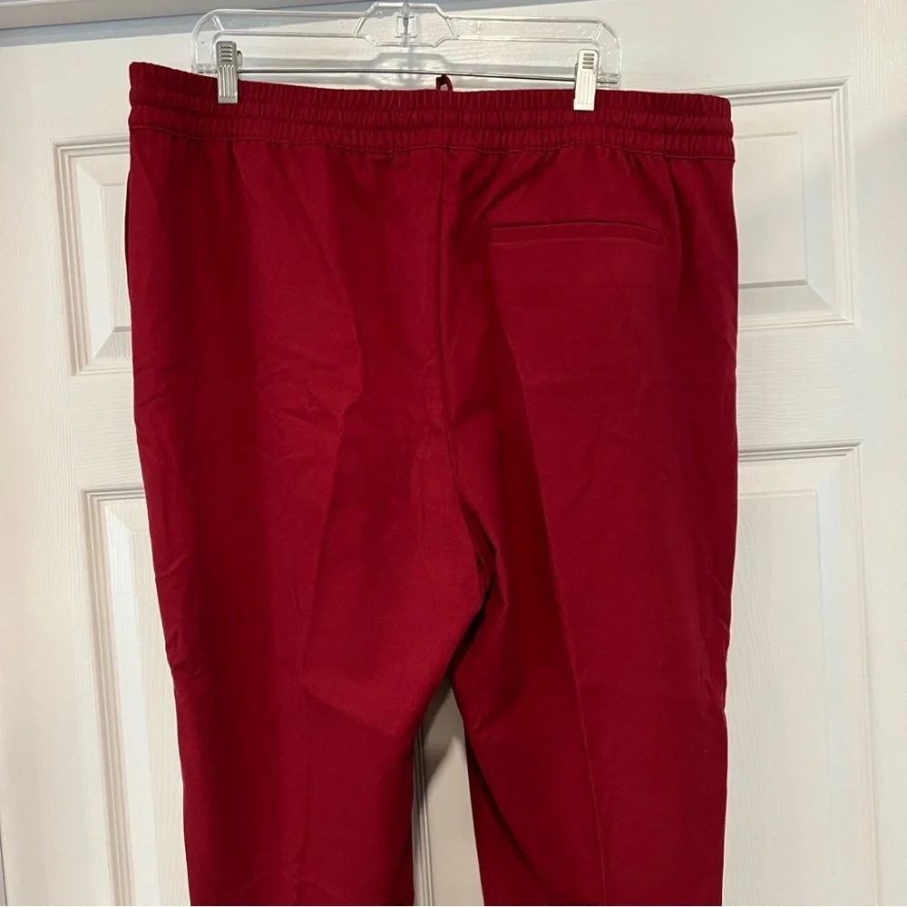 Banana Republic Red Chakra Easy Taper Flannel Pant Size XL It#L23